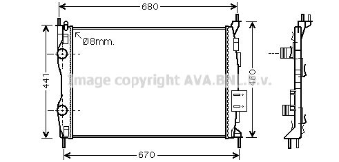 DN2413 AVA QUALITY COOLING Радиатор, охлаждение двигателя