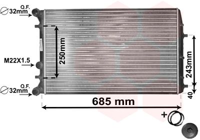 76002010 VAN WEZEL Радиатор, охлаждение двигателя