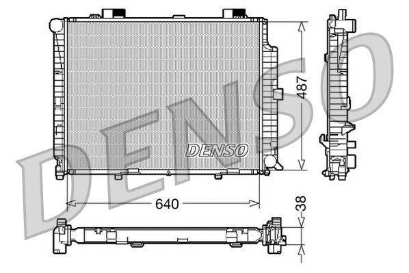 DRM17087 DENSO Радиатор, охлаждение двигателя