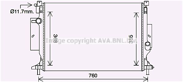 FD2643 AVA QUALITY COOLING Радиатор, охлаждение двигателя