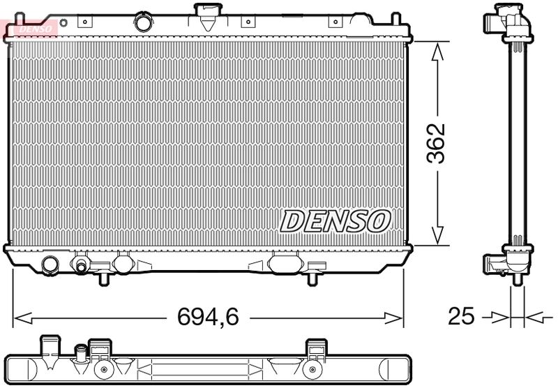 DRM46073 DENSO Радиатор, охлаждение двигателя