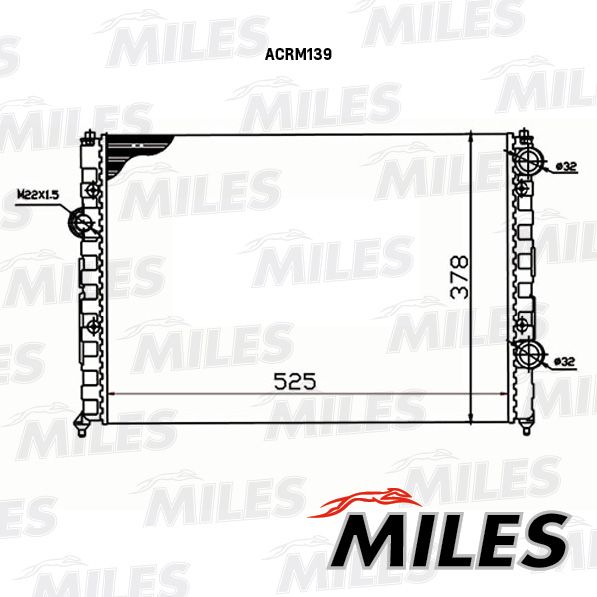 ACRM139 MILES Радиатор, охлаждение двигателя