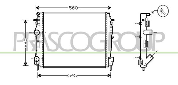 DS917R012 PRASCO Радиатор, охлаждение двигателя