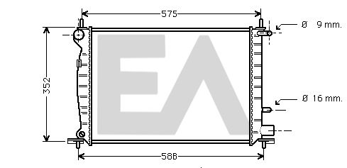 31R22061 EACLIMA Радиатор, охлаждение двигателя