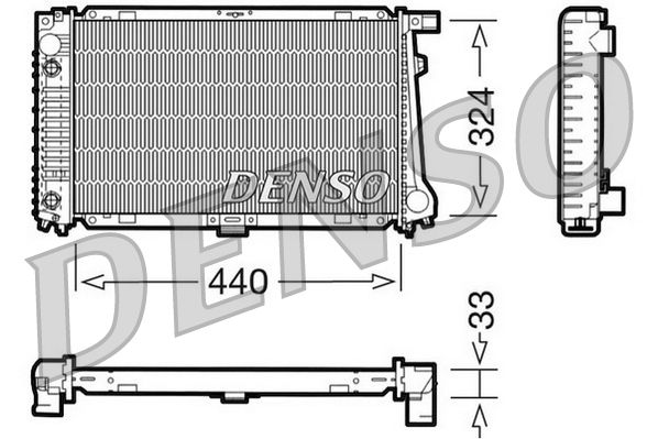 DRM05033 DENSO Радиатор, охлаждение двигателя