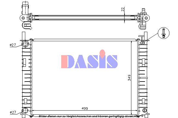 110037N AKS DASIS Радиатор, охлаждение двигателя