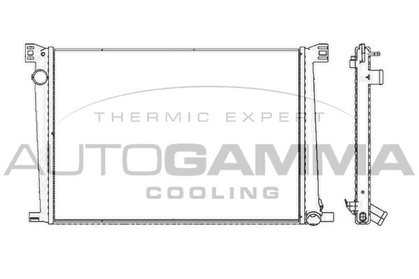 105416 AUTOGAMMA Радиатор, охлаждение двигателя