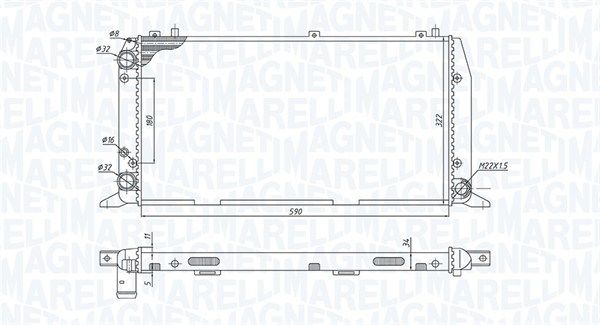 350213188700 MAGNETI MARELLI Радиатор, охлаждение двигателя