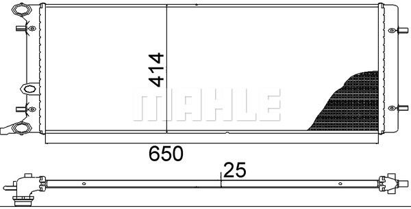 CR368001S MAHLE Радиатор, охлаждение двигателя