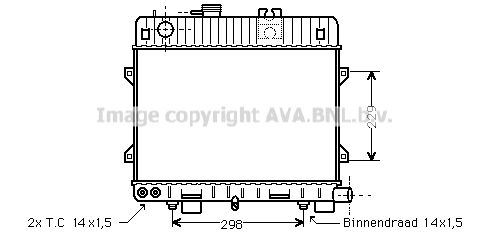 BW2072 AVA QUALITY COOLING Радиатор, охлаждение двигателя