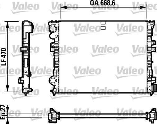 732692 VALEO Радиатор, охлаждение двигателя