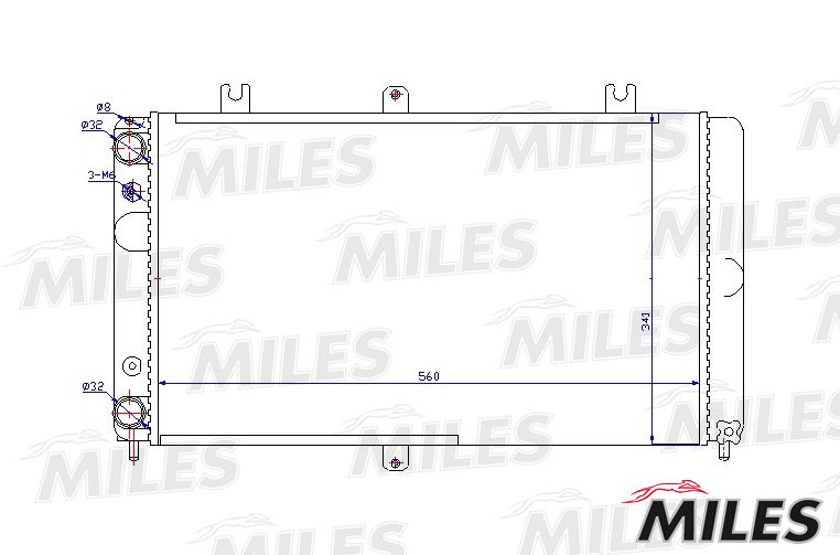 ACRM483 MILES Радиатор, охлаждение двигателя