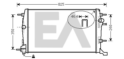 31R60163 EACLIMA Радиатор, охлаждение двигателя