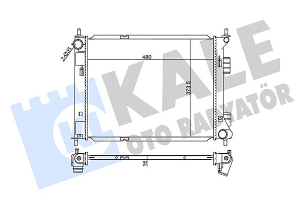 355510 KALE OTO RADYATÖR Радиатор, охлаждение двигателя