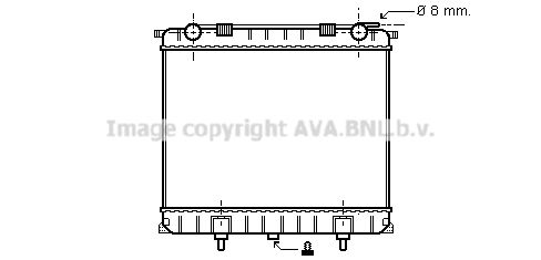 AU2125 AVA QUALITY COOLING Радиатор, охлаждение двигателя