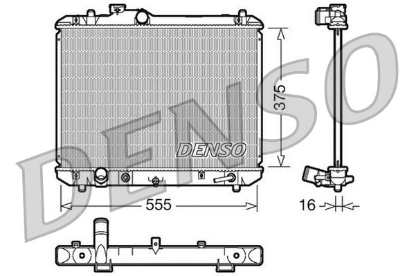 DRM47007 DENSO Радиатор, охлаждение двигателя