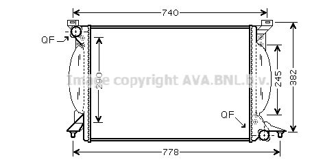 AIA2206 AVA QUALITY COOLING Радиатор, охлаждение двигателя