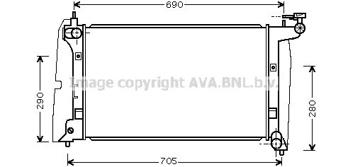 TOA2289 AVA QUALITY COOLING Радиатор, охлаждение двигателя