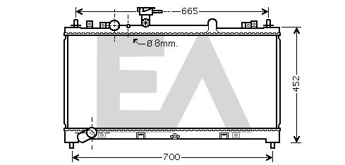 31R52096 EACLIMA Радиатор, охлаждение двигателя