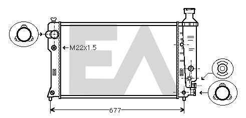 31R55073 EACLIMA Радиатор, охлаждение двигателя