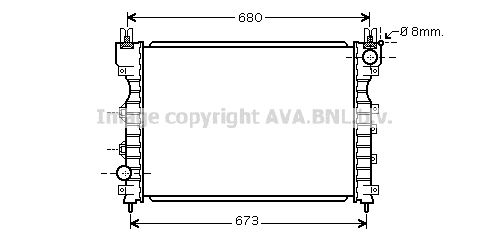 AU2174 AVA QUALITY COOLING Радиатор, охлаждение двигателя