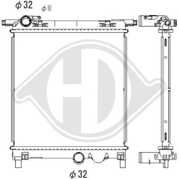 DCM3903 DIEDERICHS Радиатор, охлаждение двигателя