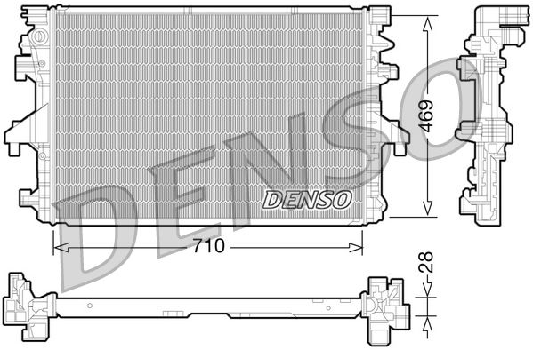 DRM32038 DENSO Радиатор, охлаждение двигателя