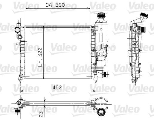 730372 VALEO Радиатор, охлаждение двигателя