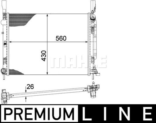 CR1154000P MAHLE Радиатор, охлаждение двигателя