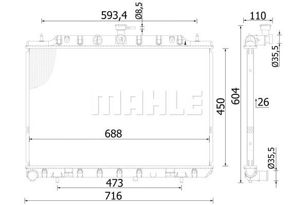 WG2183319 WILMINK GROUP Радиатор, охлаждение двигателя