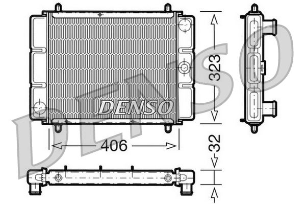 DRM03001 DENSO Радиатор, охлаждение двигателя