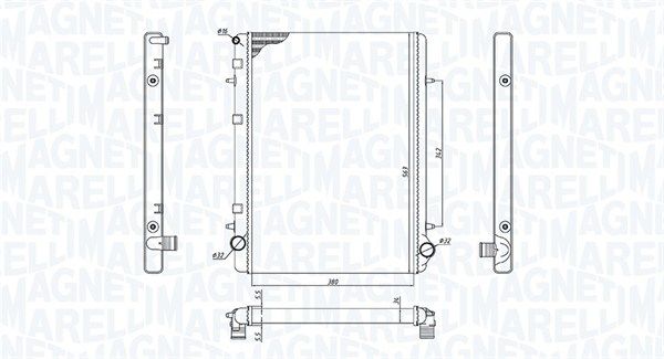 350213195900 MAGNETI MARELLI Радиатор, охлаждение двигателя