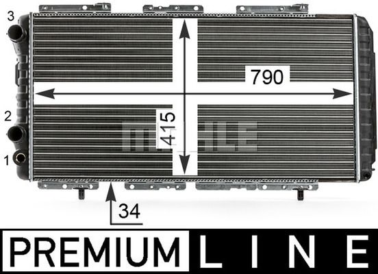 CR34000P MAHLE Радиатор, охлаждение двигателя