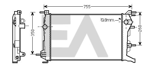 31R60152 EACLIMA Радиатор, охлаждение двигателя