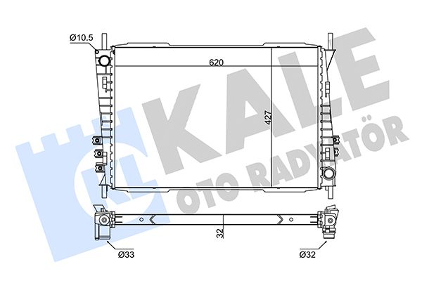 341990 KALE OTO RADYATÖR Радиатор, охлаждение двигателя