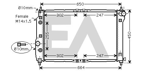 31R20049 EACLIMA Радиатор, охлаждение двигателя