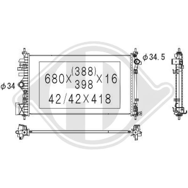 DCM2687 DIEDERICHS Радиатор, охлаждение двигателя