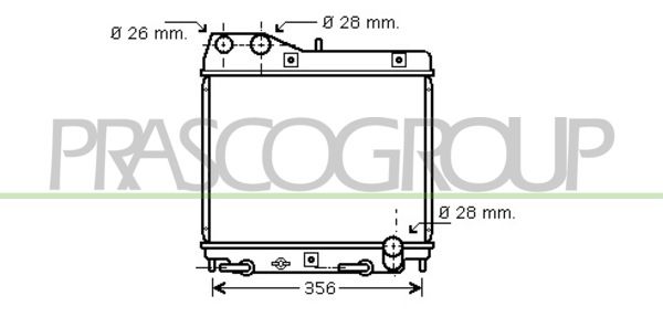 HD322R001 PRASCO Радиатор, охлаждение двигателя