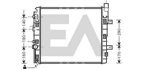 31R50163 EACLIMA Радиатор, охлаждение двигателя