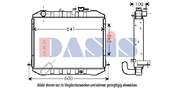 210171N AKS DASIS Радиатор, охлаждение двигателя