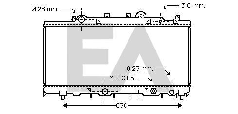 31R25040 EACLIMA Радиатор, охлаждение двигателя