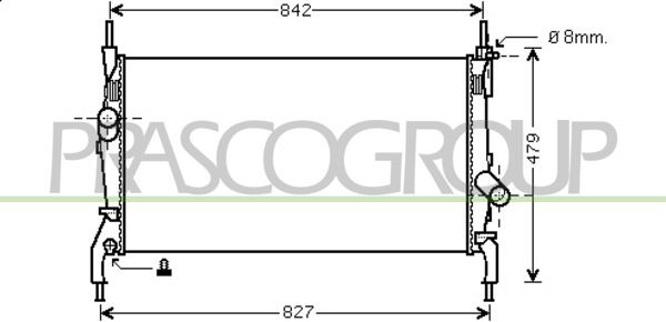 FD912R002 PRASCO Радиатор, охлаждение двигателя