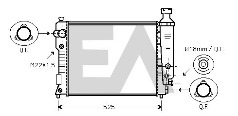 31R55028 EACLIMA Радиатор, охлаждение двигателя