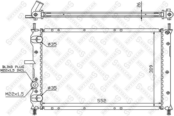 1025756SX STELLOX Радиатор, охлаждение двигателя