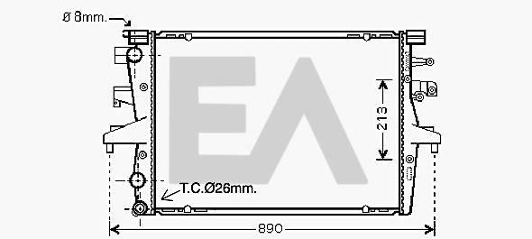 31R77054 EACLIMA Радиатор, охлаждение двигателя