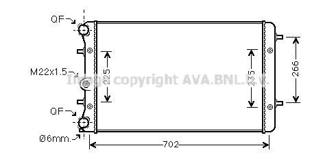 VNA2174 AVA QUALITY COOLING Радиатор, охлаждение двигателя