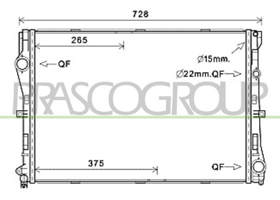 ME442R001 PRASCO Радиатор, охлаждение двигателя