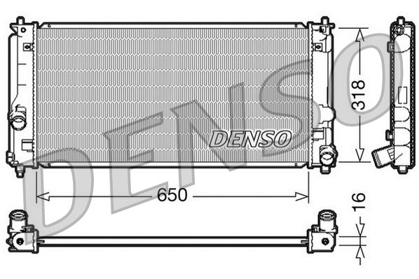 DRM50044 DENSO Радиатор, охлаждение двигателя