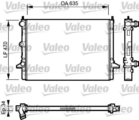 732791 VALEO Радиатор, охлаждение двигателя