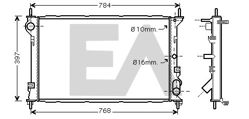 31R22131 EACLIMA Радиатор, охлаждение двигателя